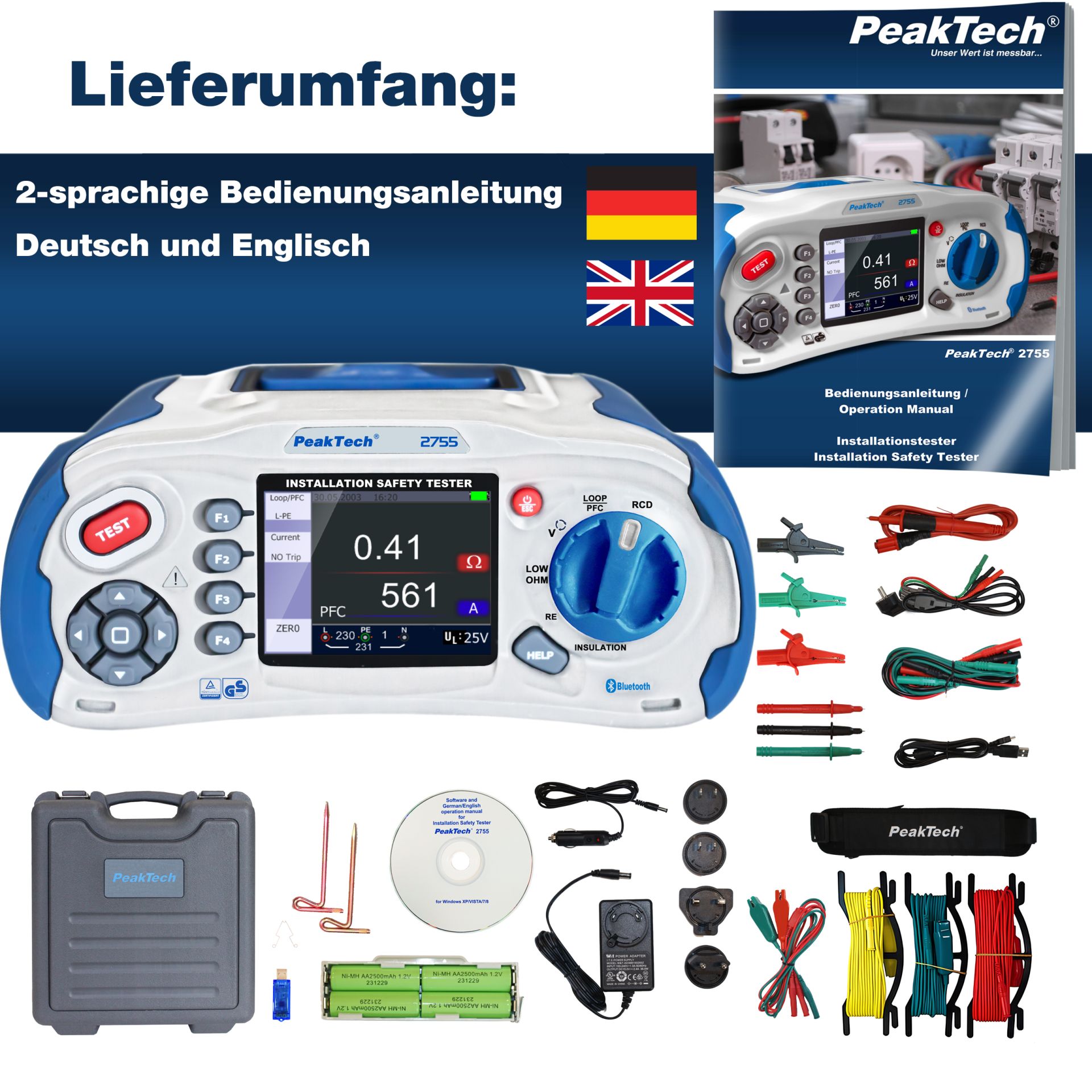 Miete - PeakTech P 2755 Installationstester