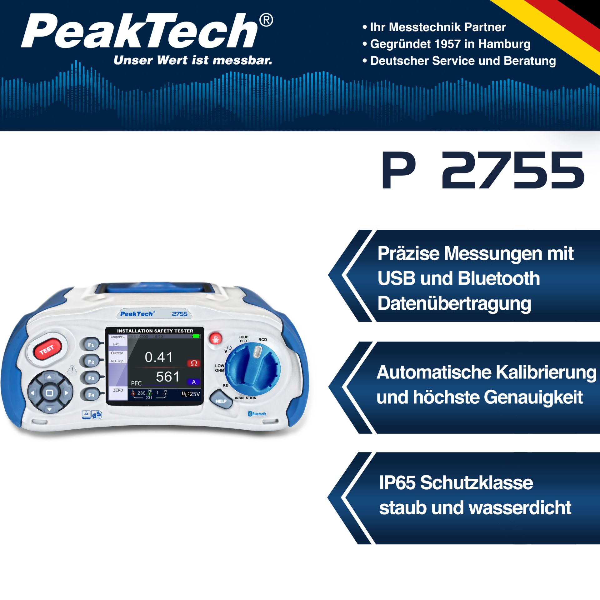 Miete - PeakTech P 2755 Installationstester