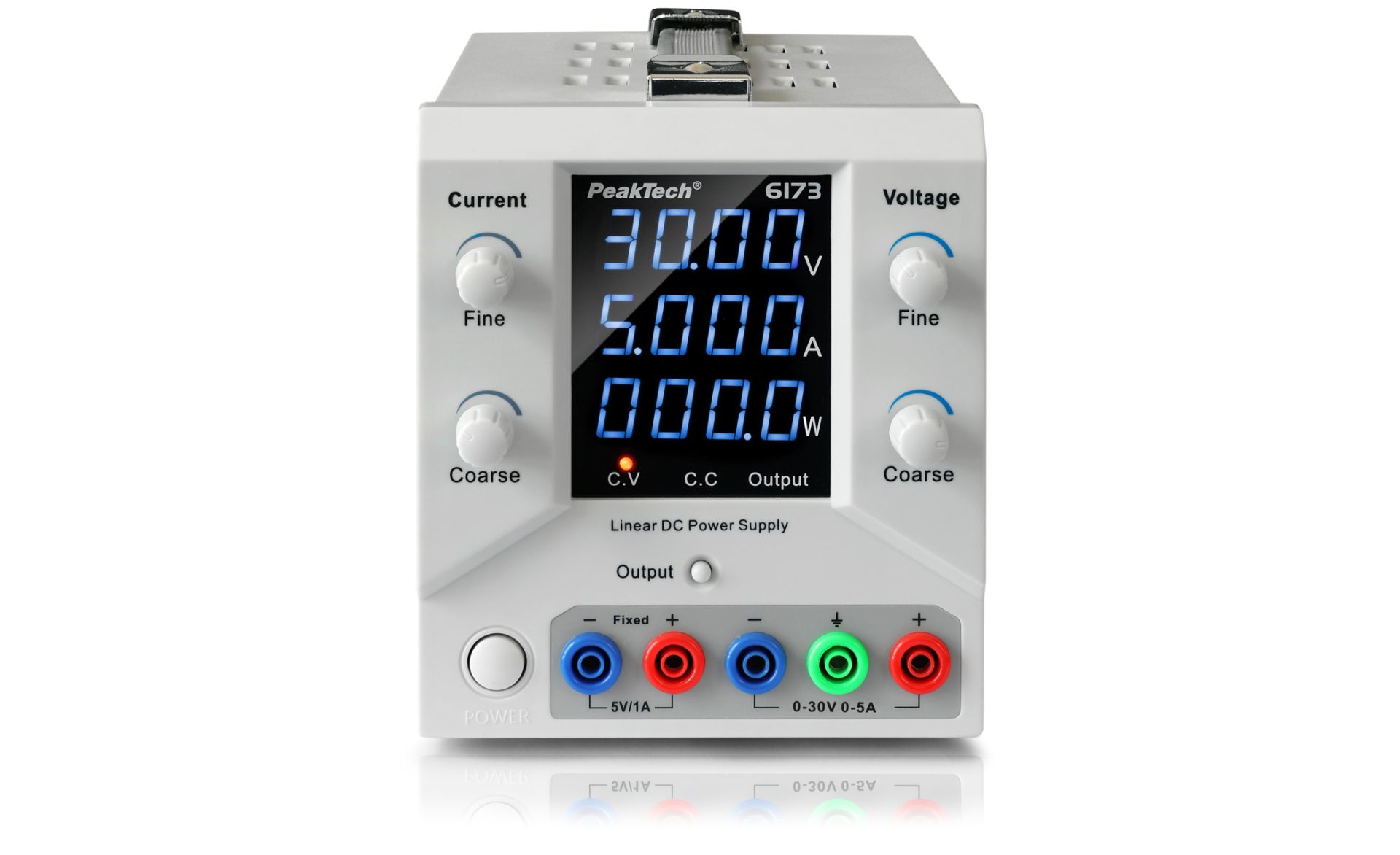 PeakTech P 6173 Digital Labornetzgerät 0-30 V / 0-5 A DC & USB