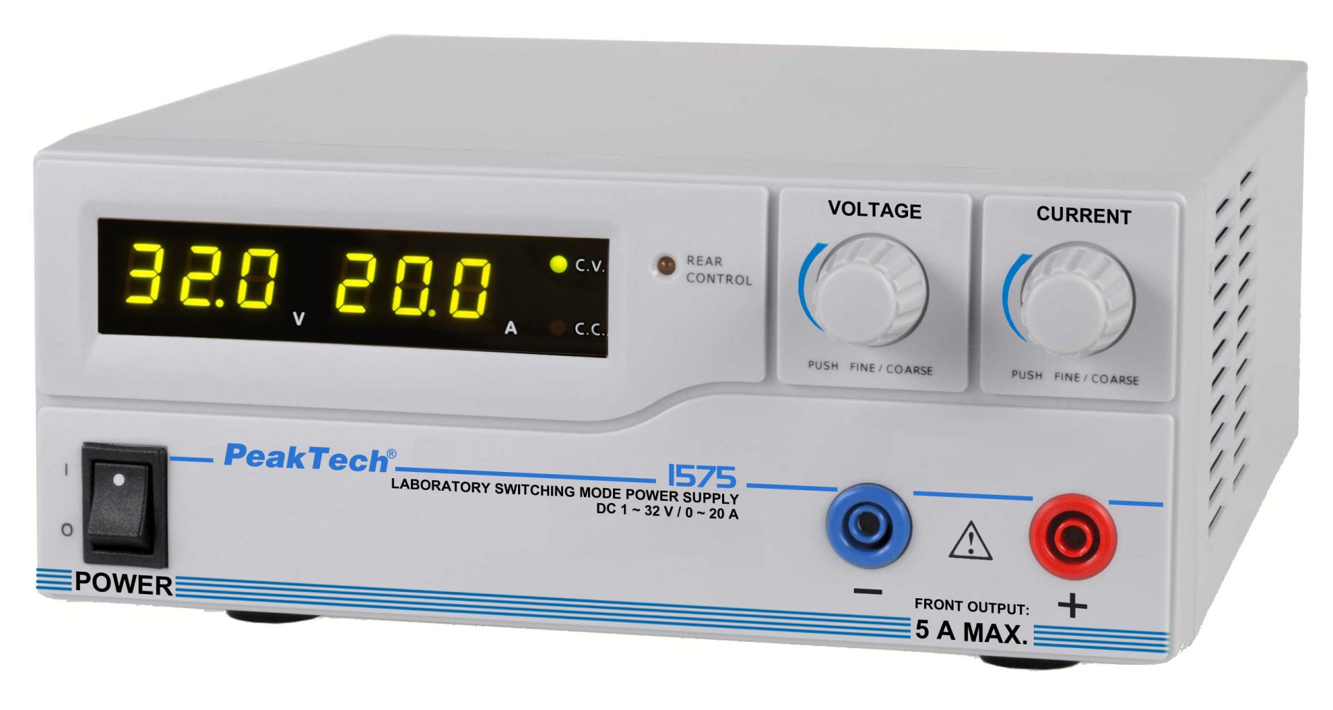 PeakTech P 1575 Labor-Schaltnetzteil DC 1 - 32V / 0 - 20A mit USB