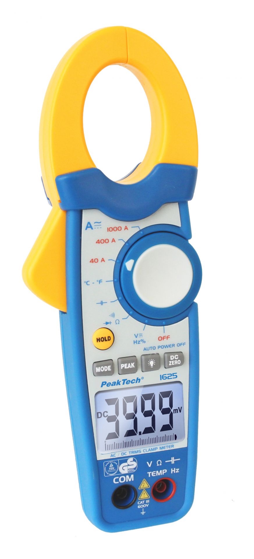 PeakTech P 1625 TrueRMS Stromzange 4.000 Counts 1000 A AC/DC