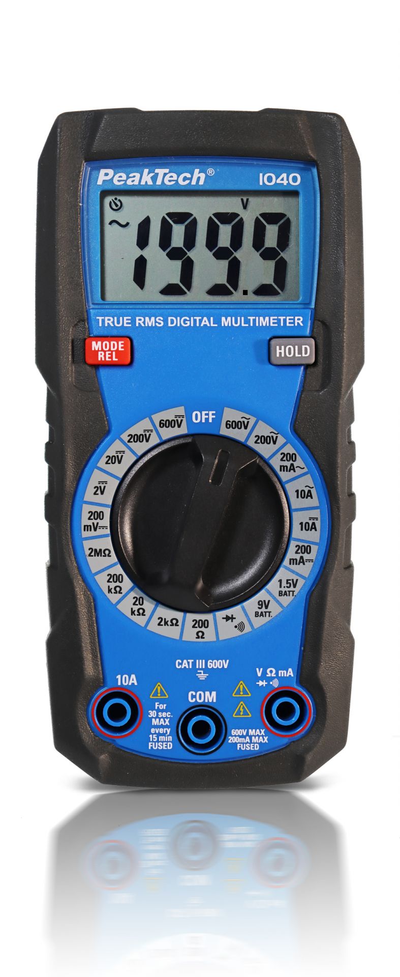 PeakTech P 1040 TrueRMS Digital Multimeter 2000 Counts, Man. Range