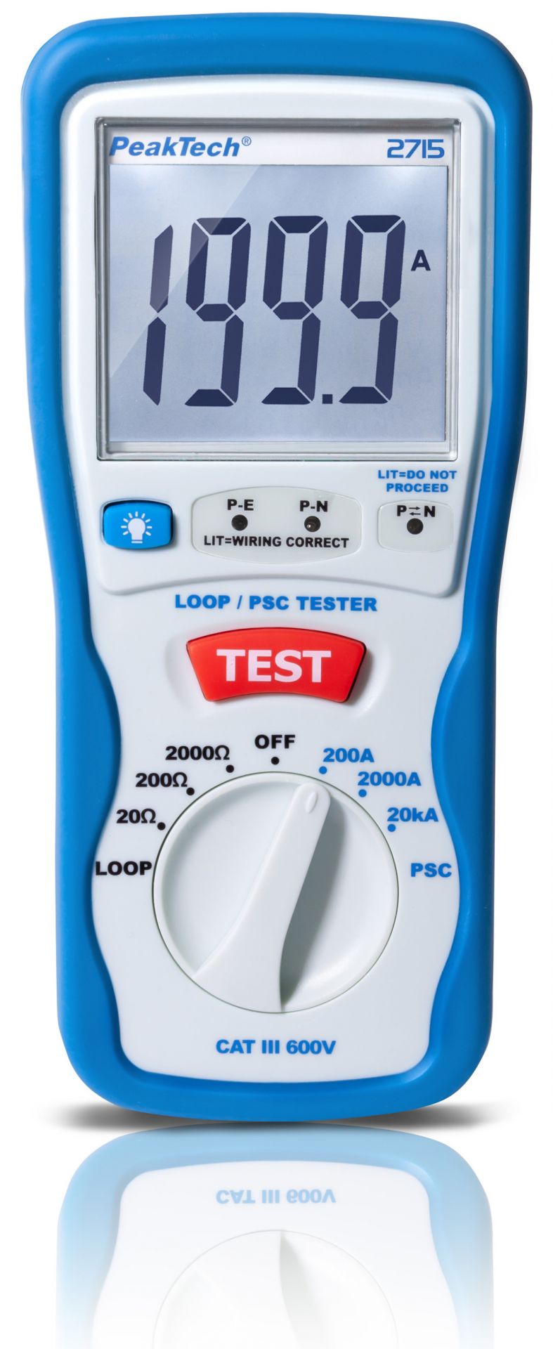 PeakTech P 2715 Digitaler LOOP/PSC Schleifenimpedanztester