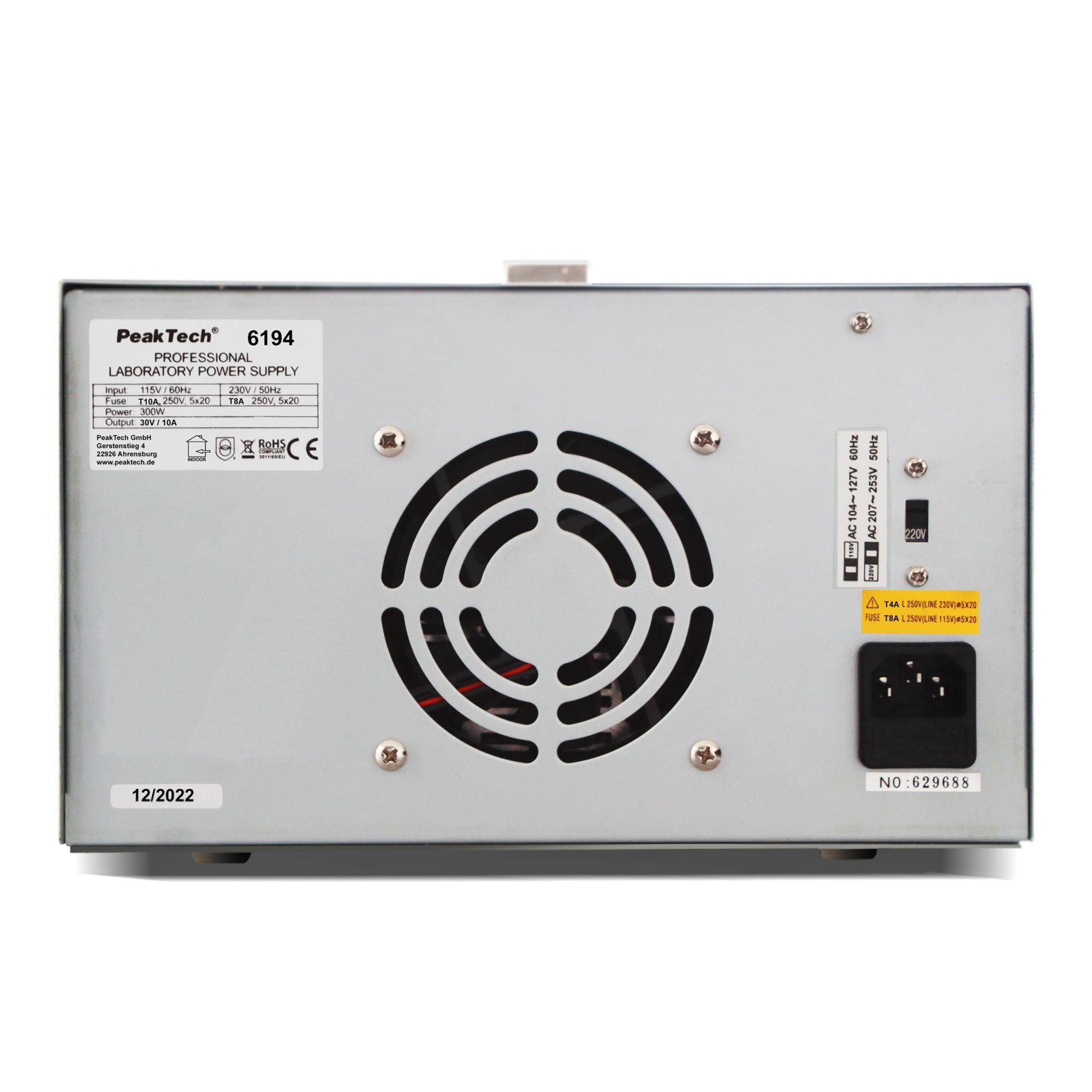 PeakTech P 6194 Digital Labornetzgerät 0-30 V / 0-10 A DC