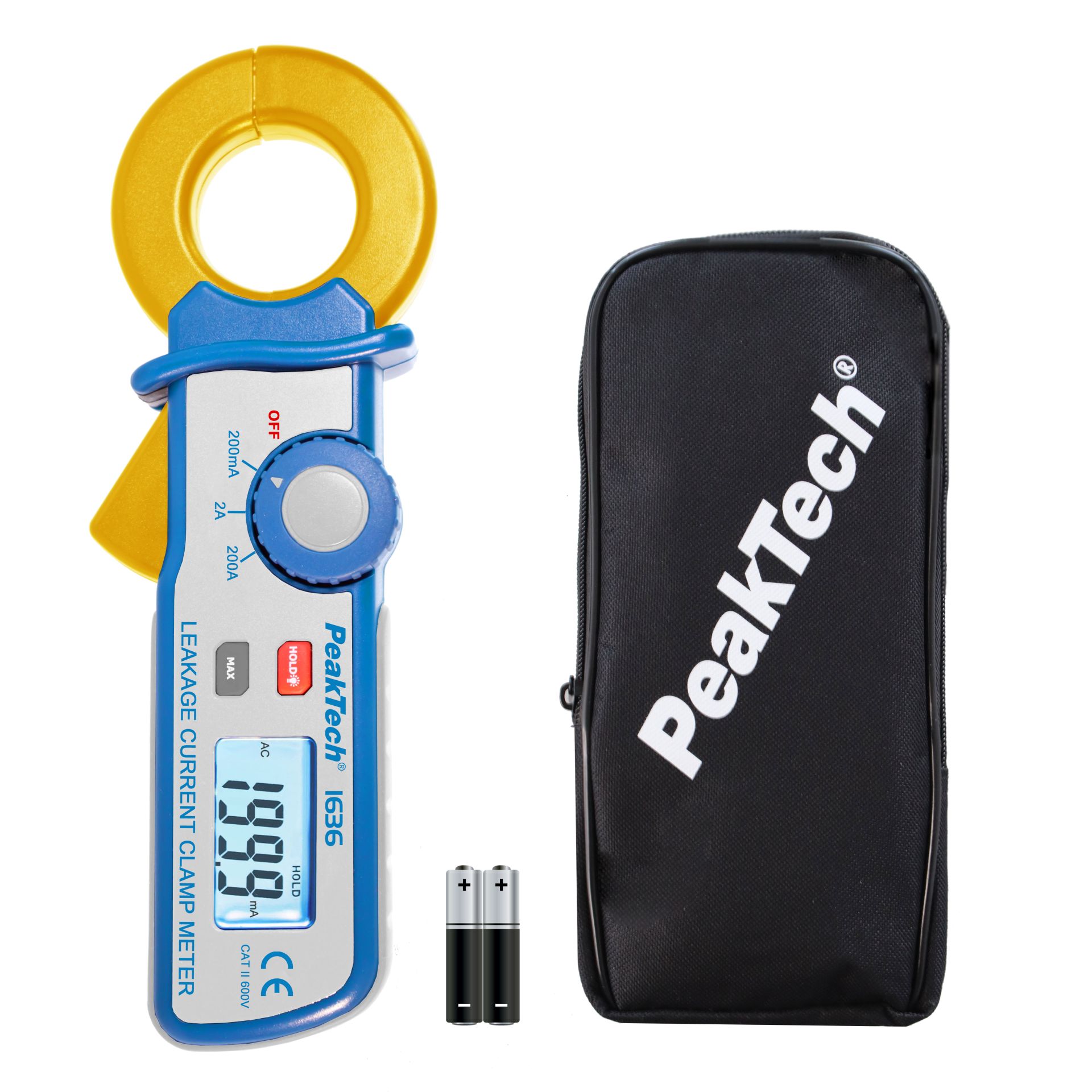 PeakTech P 1636 Kriechstromzange 2.000 Counts mit 100 µA Auflösung
