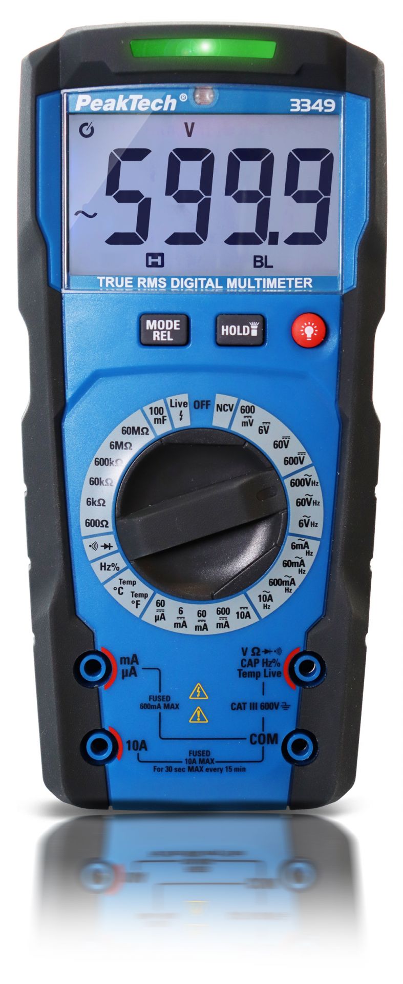 PeakTech P 3349 TrueRMS Digitalmultimeter 6.000 Counts, Man. Range