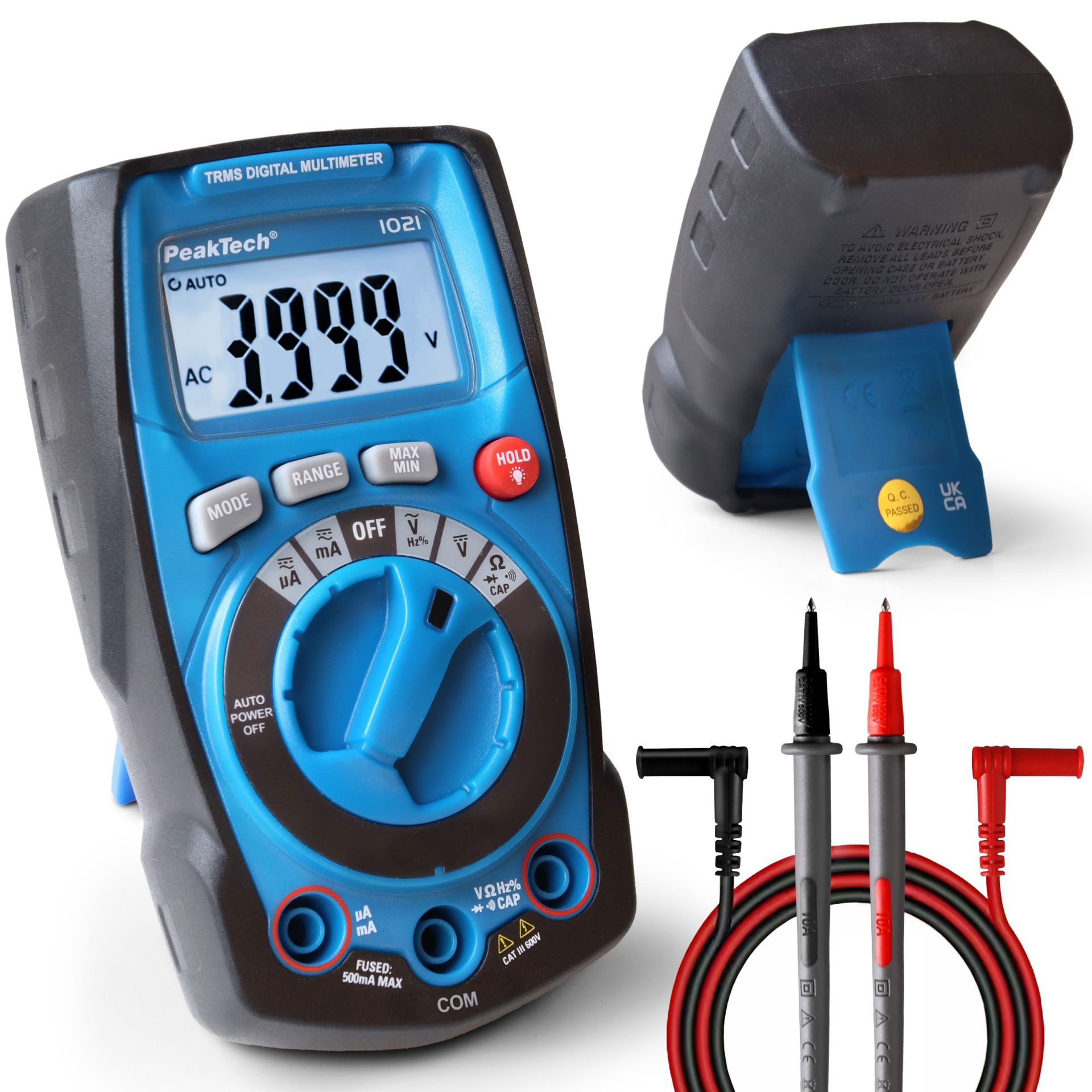 PeakTech P 1021 TrueRMS Digital Multimeter 4000 Counts, Auto.Range
