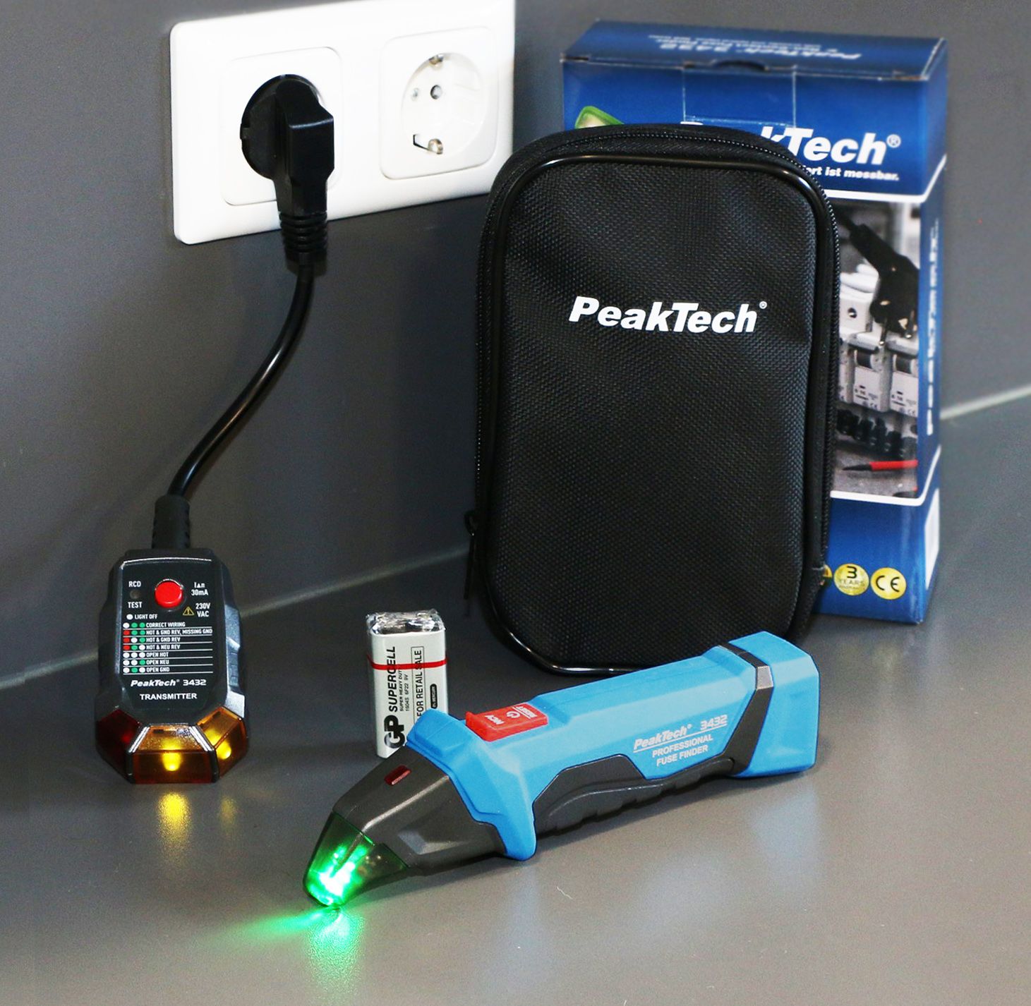 PeakTech P 3432 Sicherungsfinder mit RCD Tester