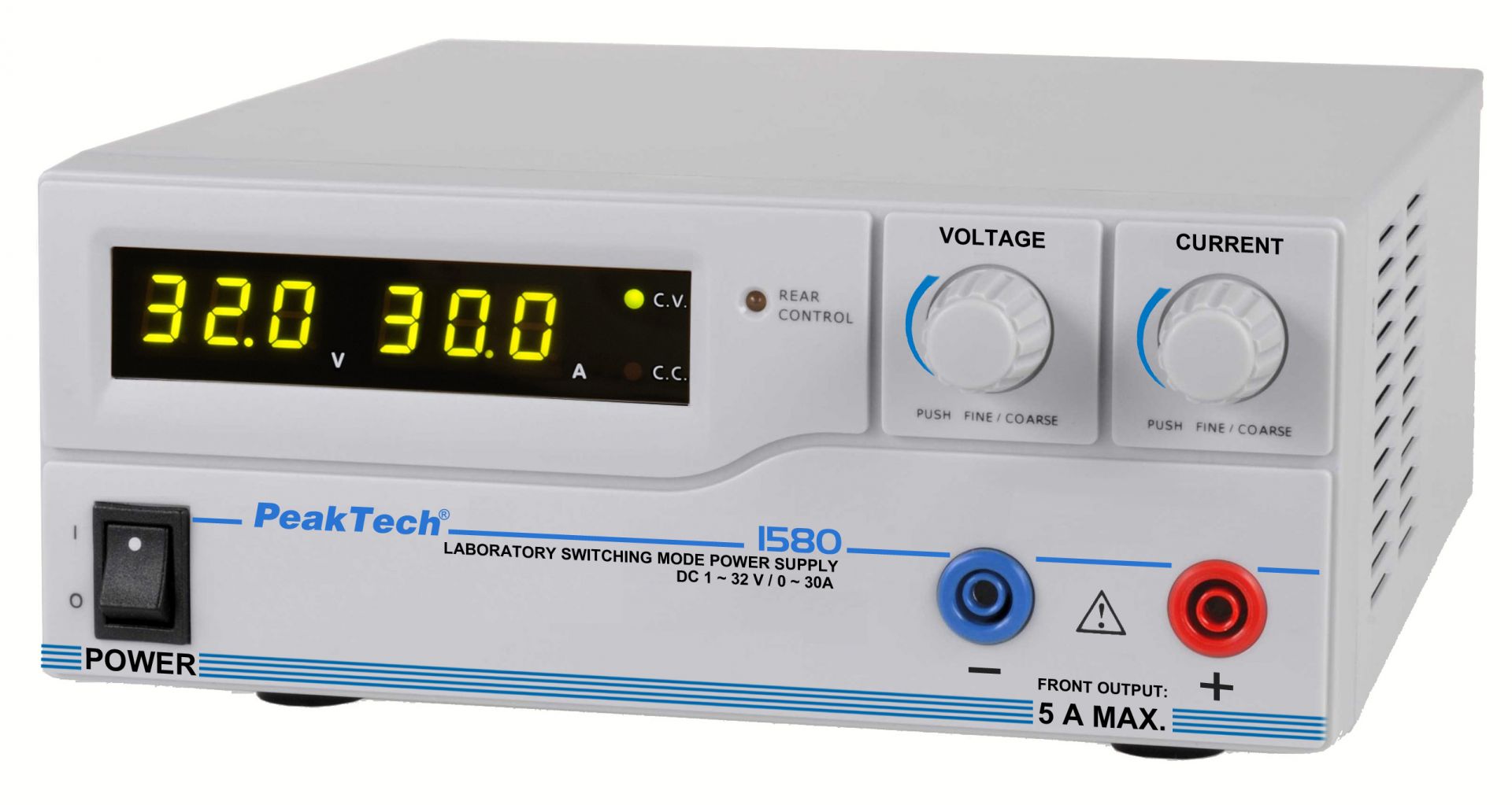 PeakTech P 1580 Labor-Schaltnetzteil DC 1 - 32V / 0 - 30A mit USB