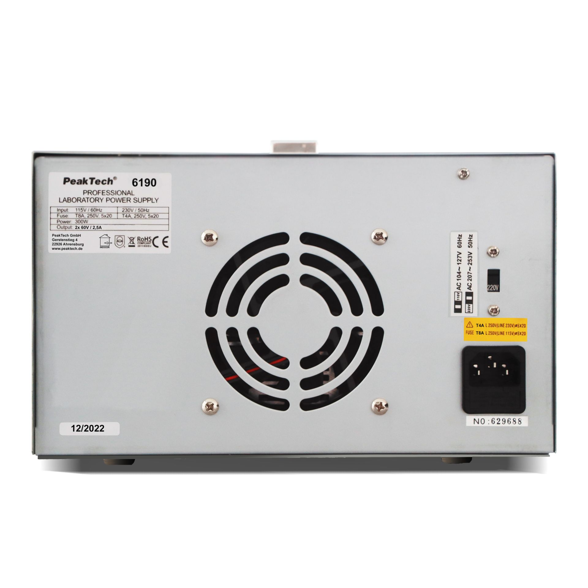 PeakTech P 6190 Digital Labornetzgerät 2x 0-60 V / 0-2,5 A DC