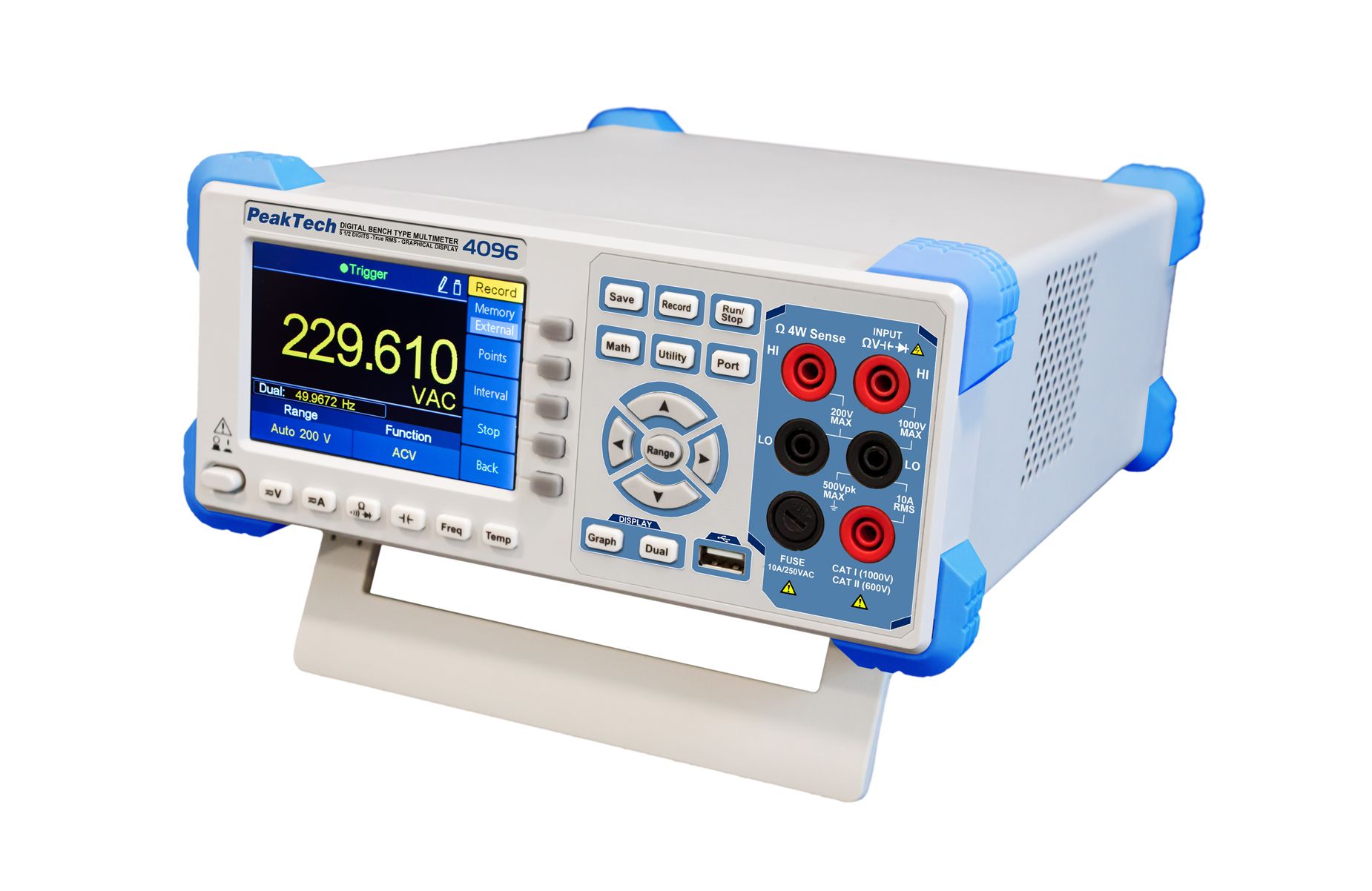 PeakTech P 4096 Grafisches Tischmultimeter, 200.000 Counts mit TFT