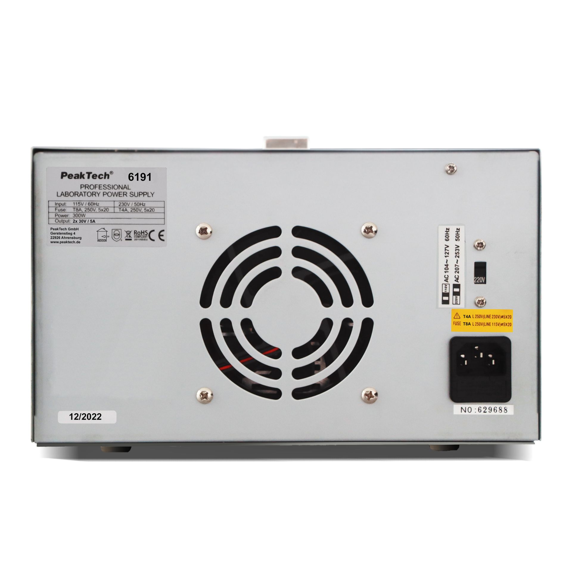 PeakTech P 6191 Digital Labornetzgerät 2x 0-30 V / 0-5 A DC