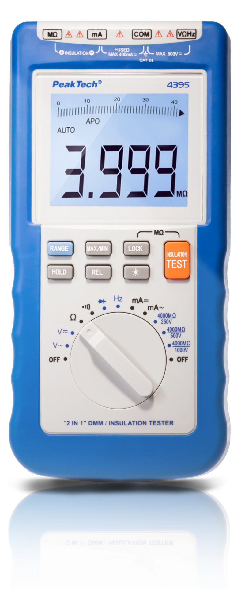 PeakTech P 4395 Isolationsmessgerät 250 V ... 1000 V/4000 MΩ &DMM
