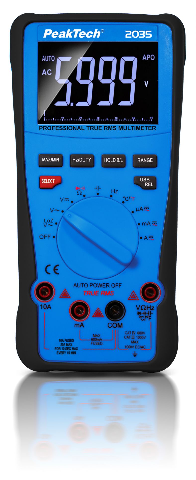 PeakTech P 2035 True RMS 1000 V Digitalmultimeter 6000 Counts, USB