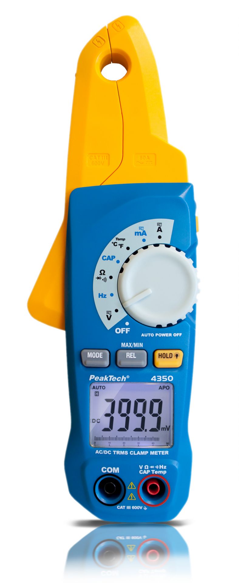 PeakTech P 4350 True RMS Stromzange 4.000 Counts 80 A AC/DC, 600 V