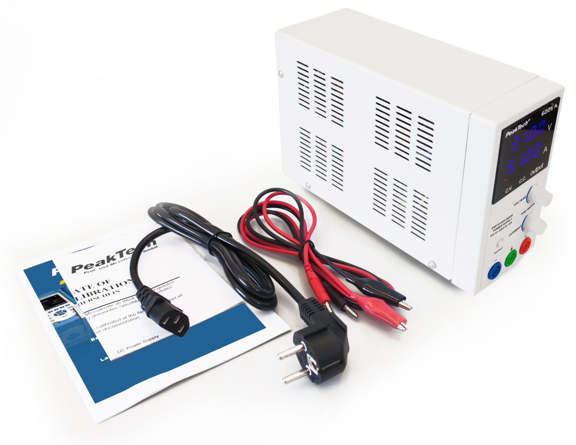 PeakTech P 6225 A Labor-Schaltnetzteil DC 0 - 30 V/0 - 5 A
